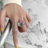 Oxidised Butterfly Wings Rings